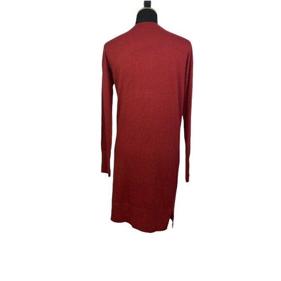 Halogen‎ Womens Duster Sweater Red Long Sleeve Open Front Pockets Slit S New - Picture 10 of 10